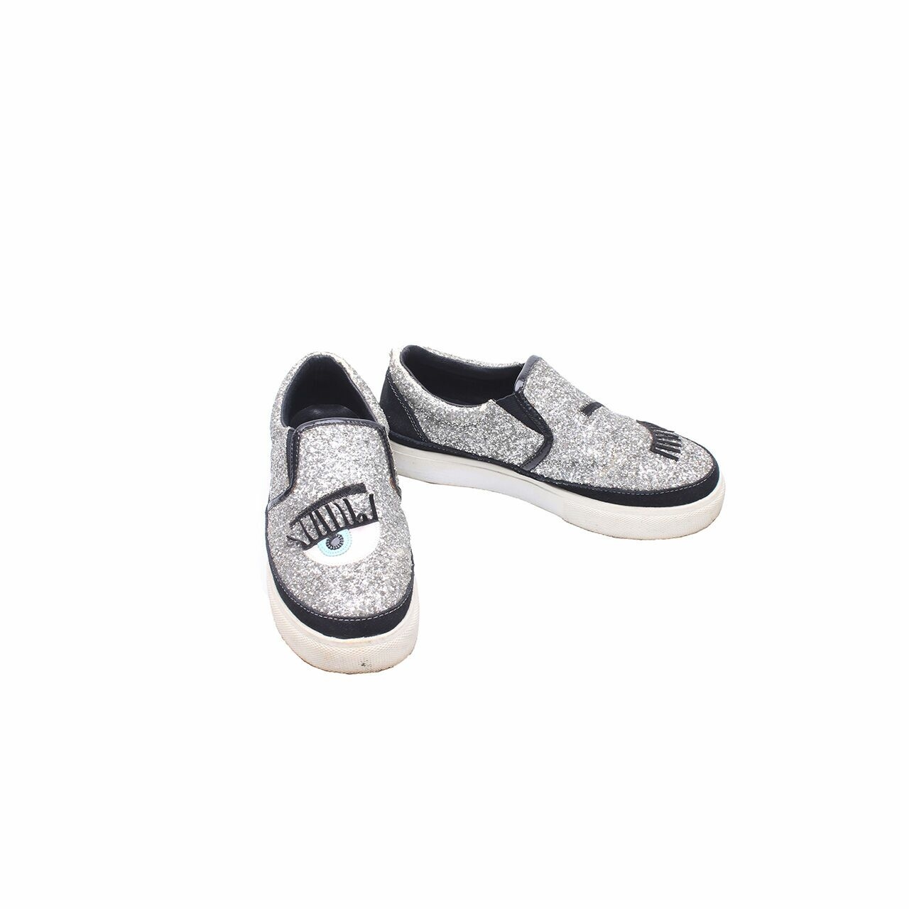 Chiara Ferragni Silver Sneakers