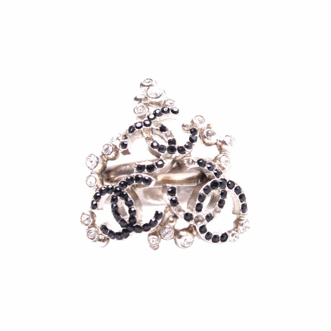 Chanel Silver Logo Ring