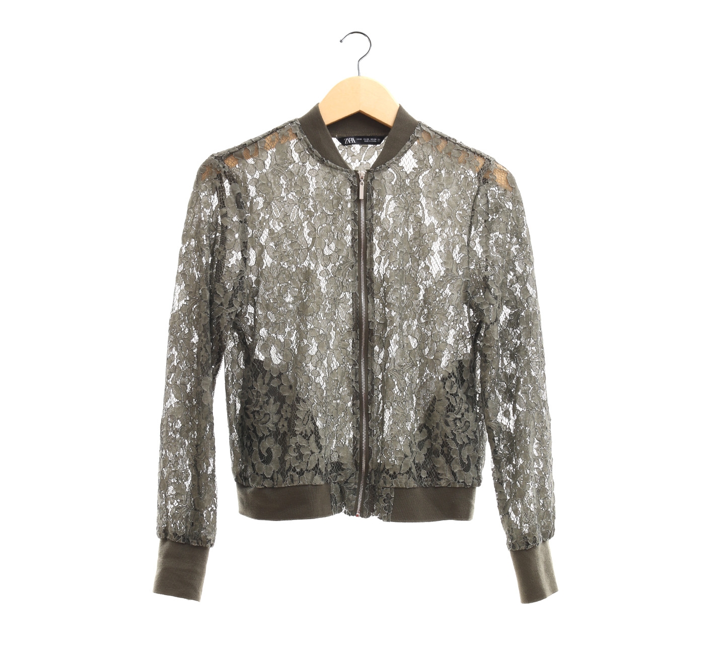 Zara Olive Lace Jacket