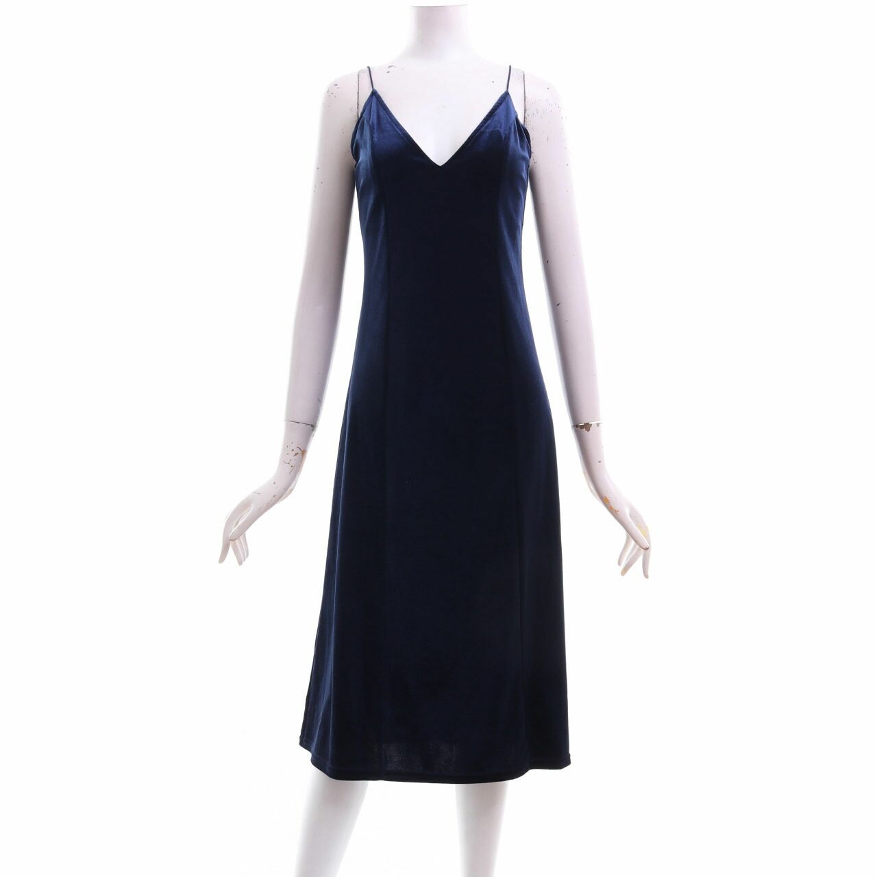 Imvee Blue Velvet Midi Dress
