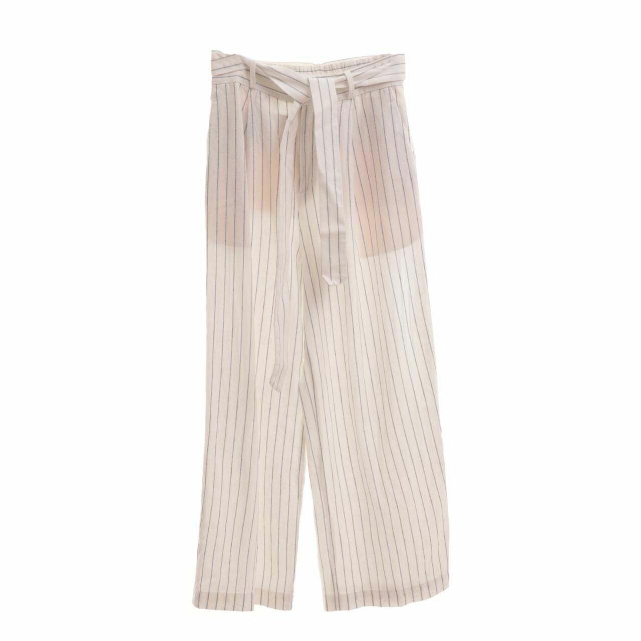 UNIQLO White Stripes Cullotes Long Pants