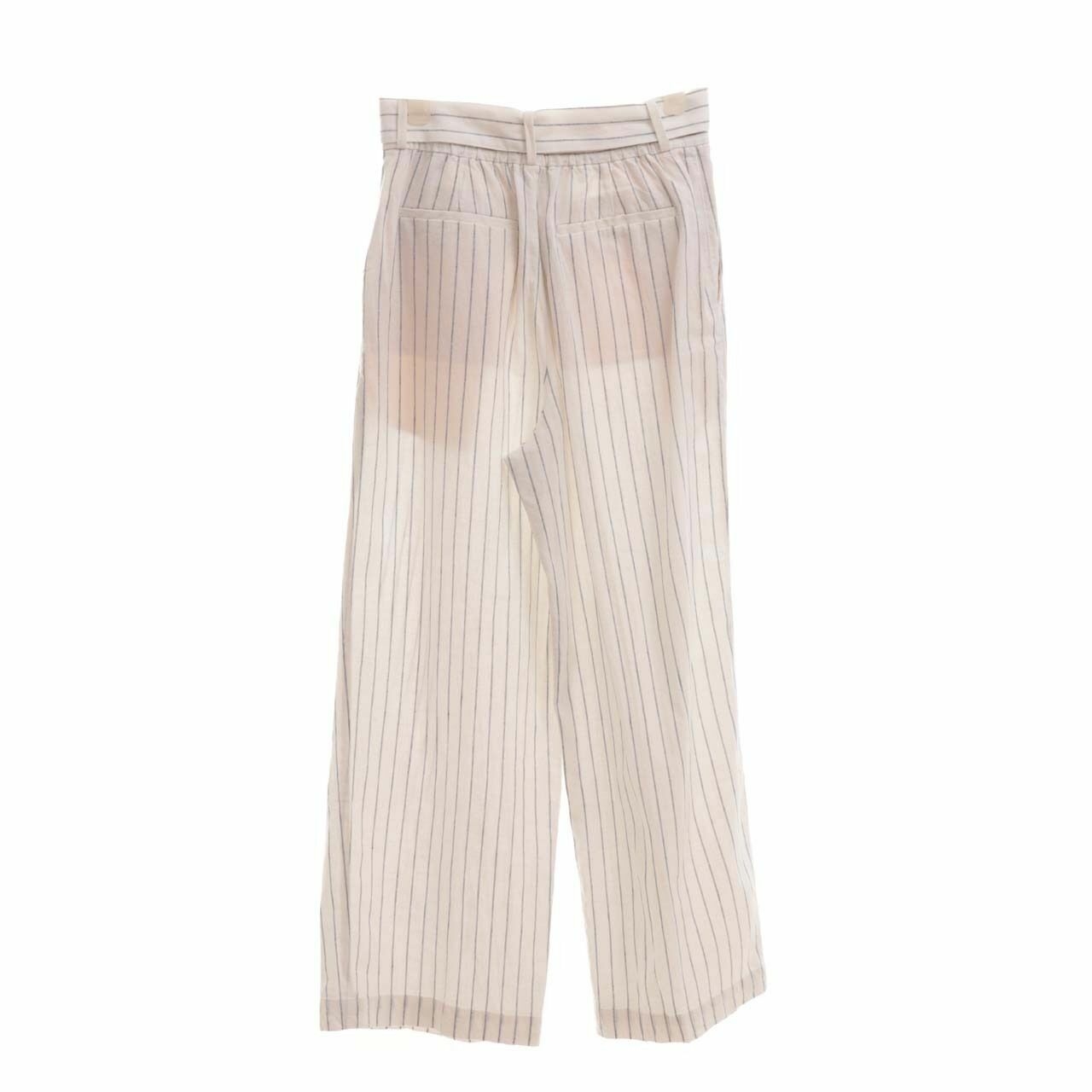 UNIQLO White Stripes Cullotes Long Pants