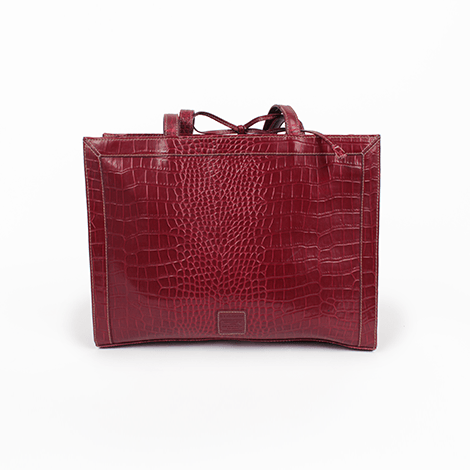Liz Claiborne Red Alligator Leather Shoulder Bag