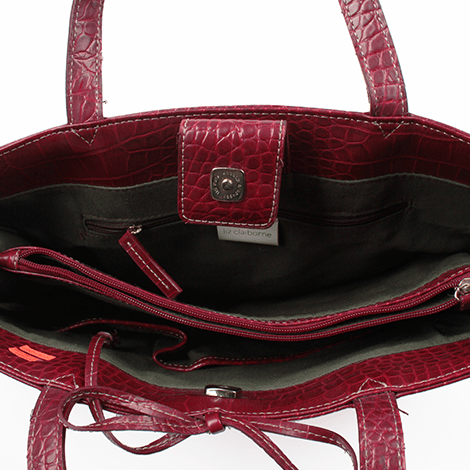 Liz Claiborne Red Alligator Leather Shoulder Bag