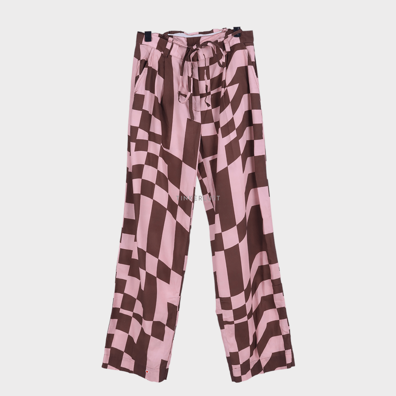3Mongkis X KALULA BAM MASTRO Brown & Pink Pattern Long Pants