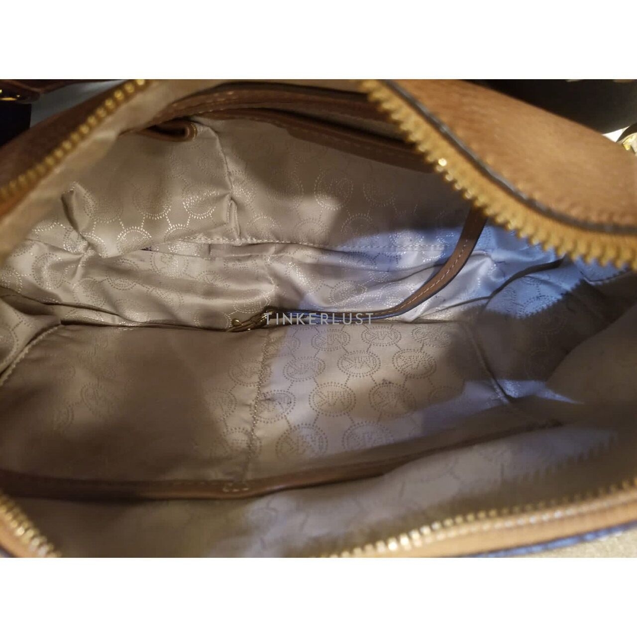 Michael Kors Rhea Zip Tan Shoulder Bag