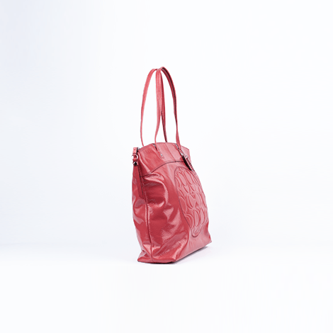 Coach Red Leather Tote Bag