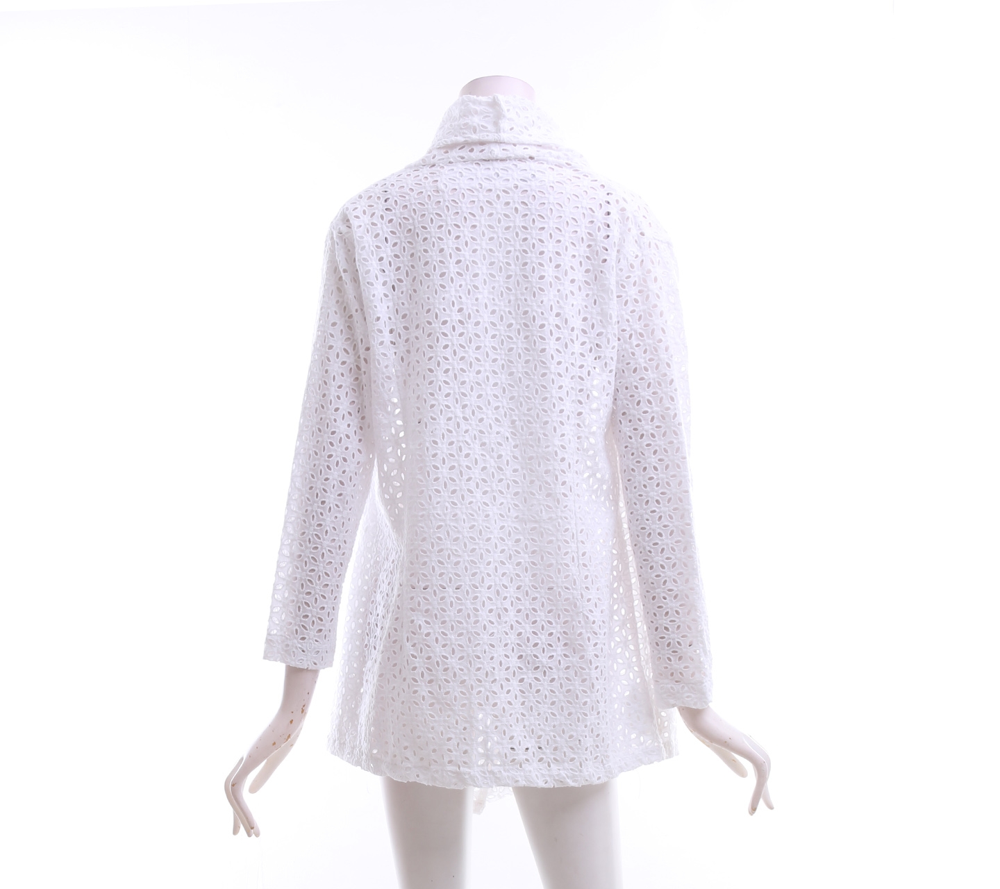 Noki x For The Goods Dept White Perforated Wrap Blouse