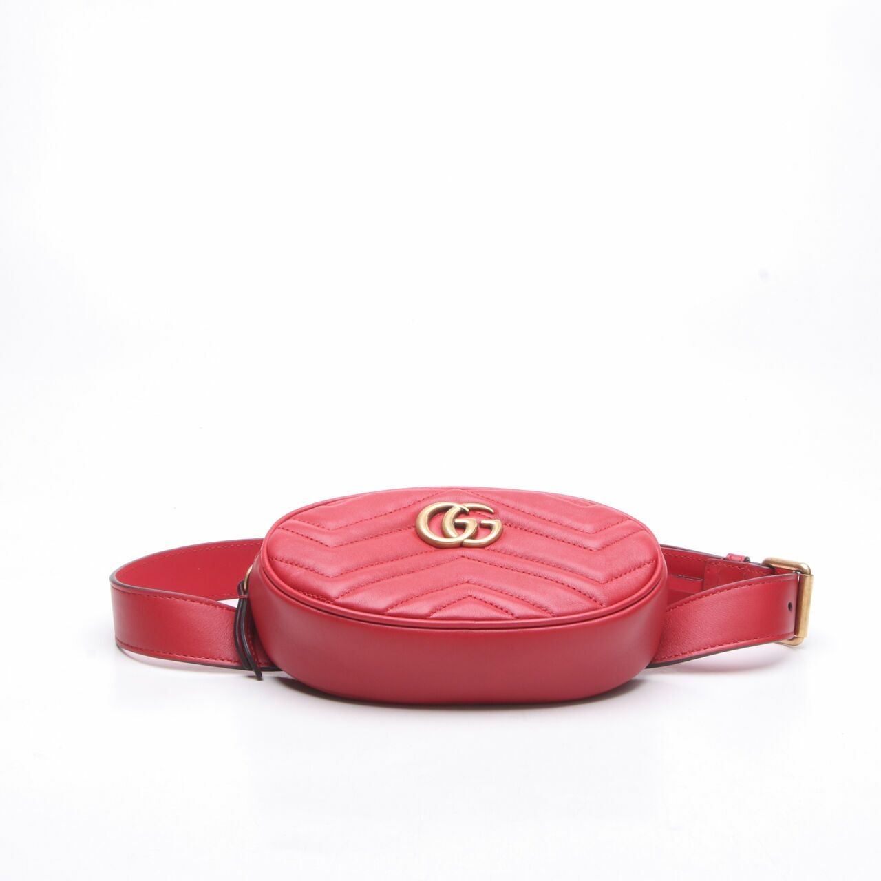 Gucci GG Marmont Matelasse GHW Leather Belt Bag