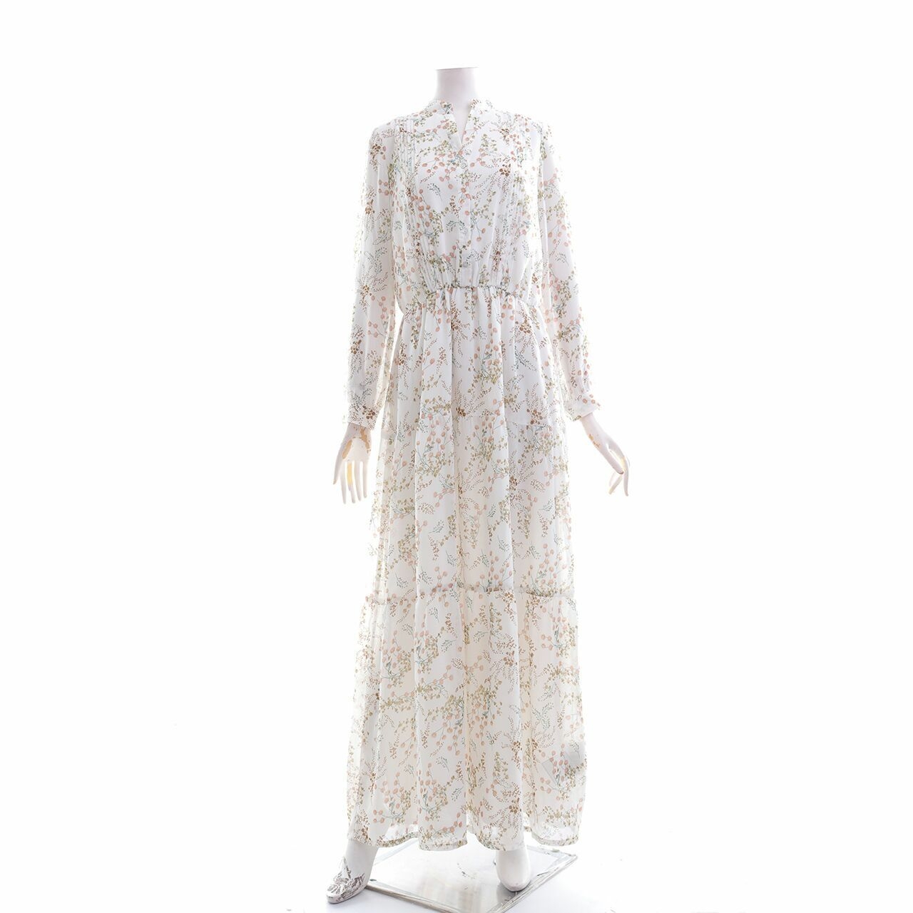 Et Cetera White Floral Long Dress