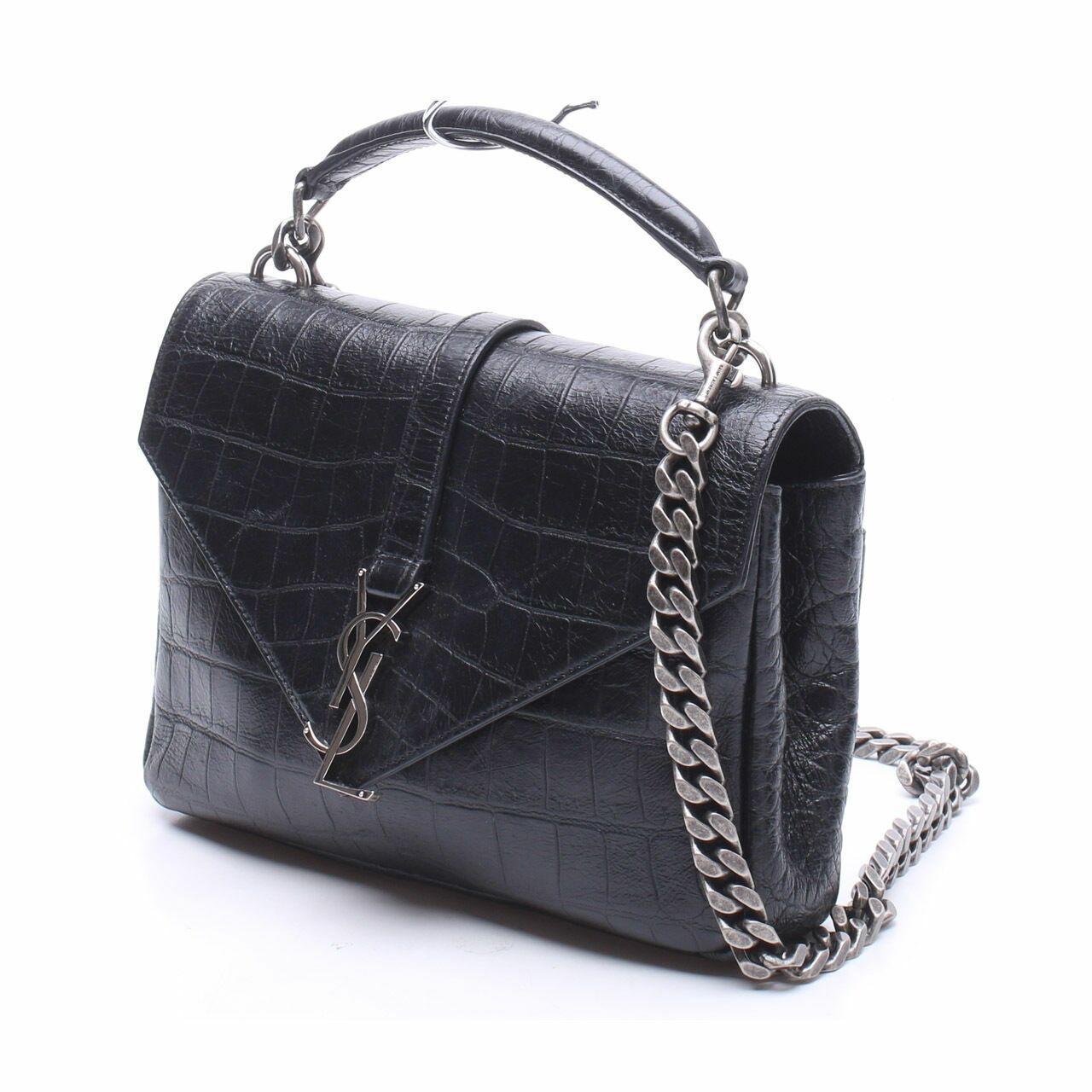 Yves Saint Laurent Black Leather Satchel Bag
