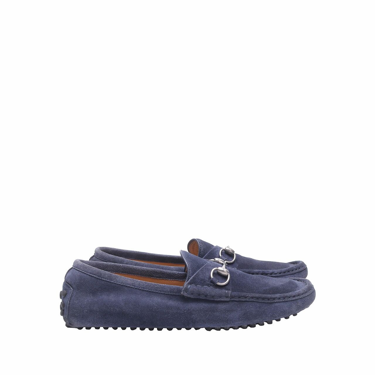 Gucci Suede Blue Loafers