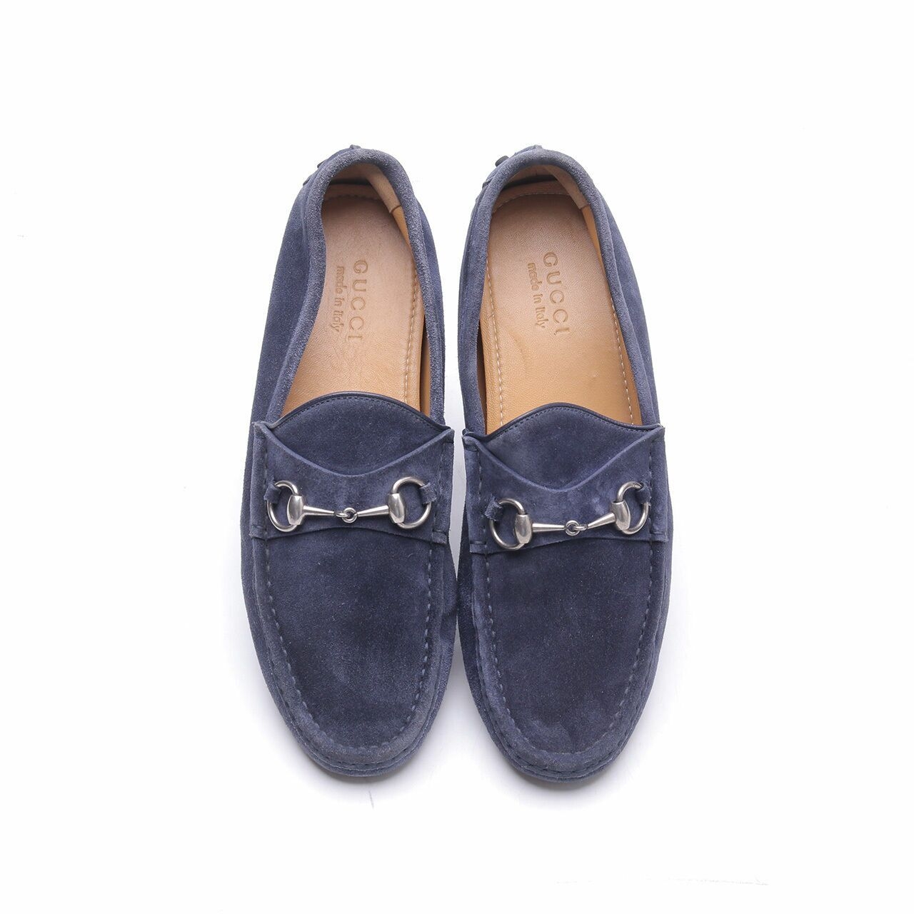 Gucci Suede Blue Loafers