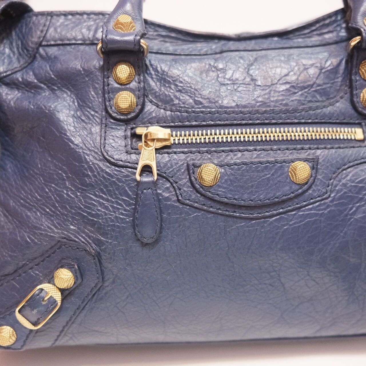 Balenciaga City S Bleu Roi Agneau Giant 12 GHW Handbag