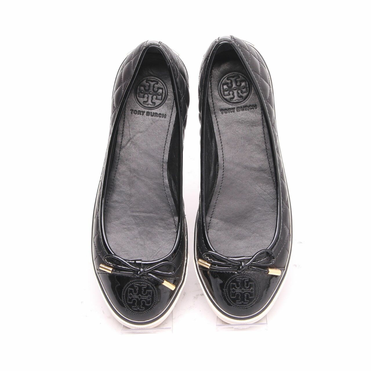 Tory Burch Skyler Quilted Black Flats Shoes
