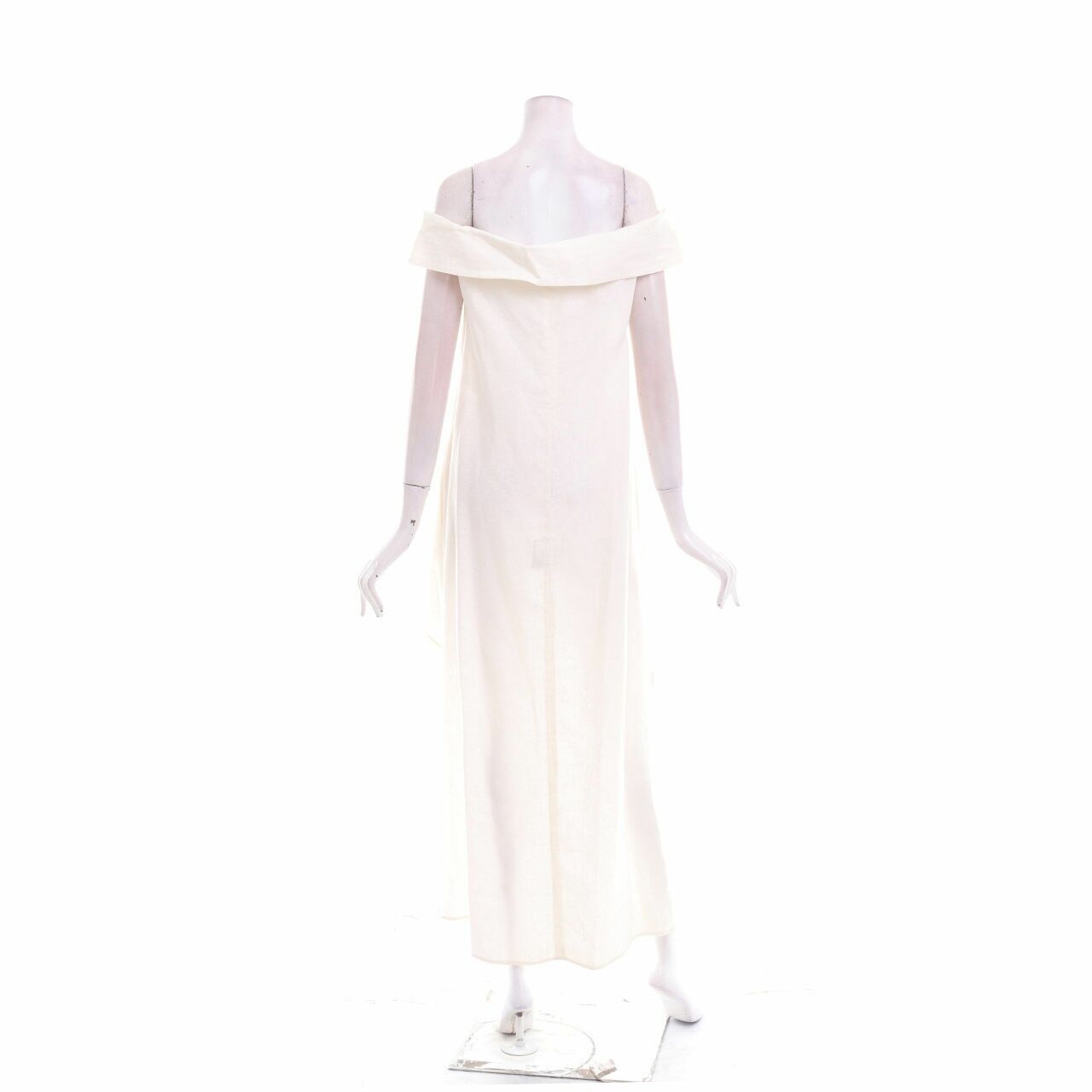 Alexis Off White Bardot Hi-Lo Midi Dress