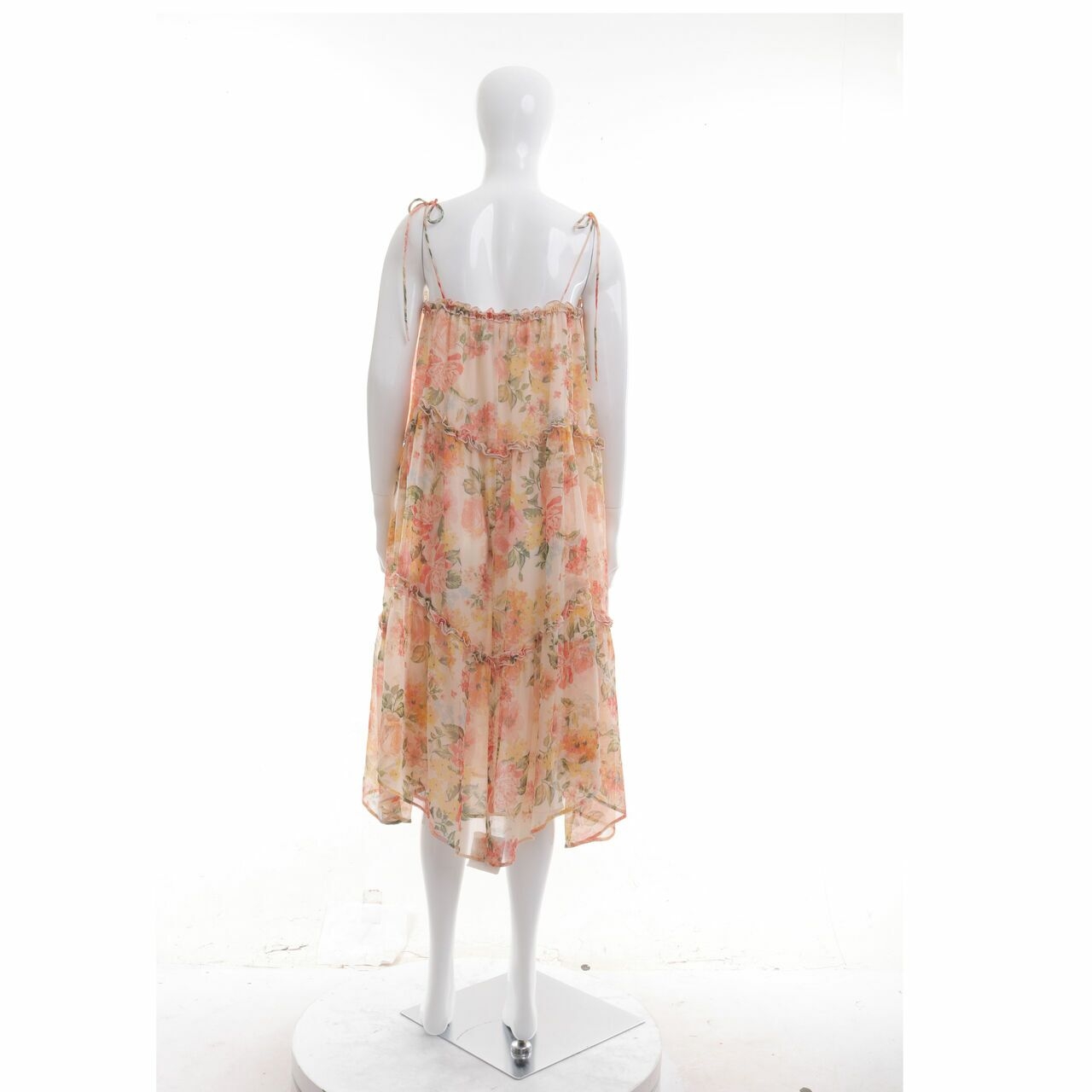 Zara Multi Floral Long Dress Sleeveless