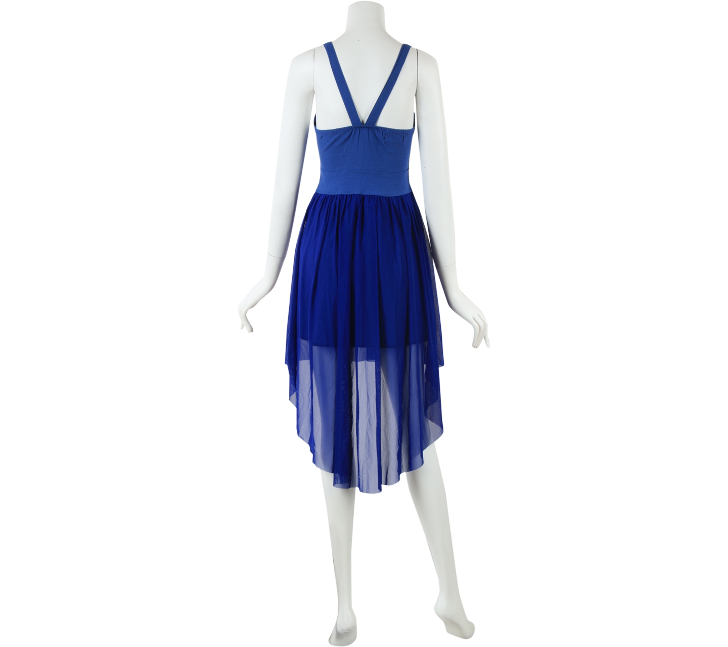 FEL Chambre Blue Asymetric Mini Dress