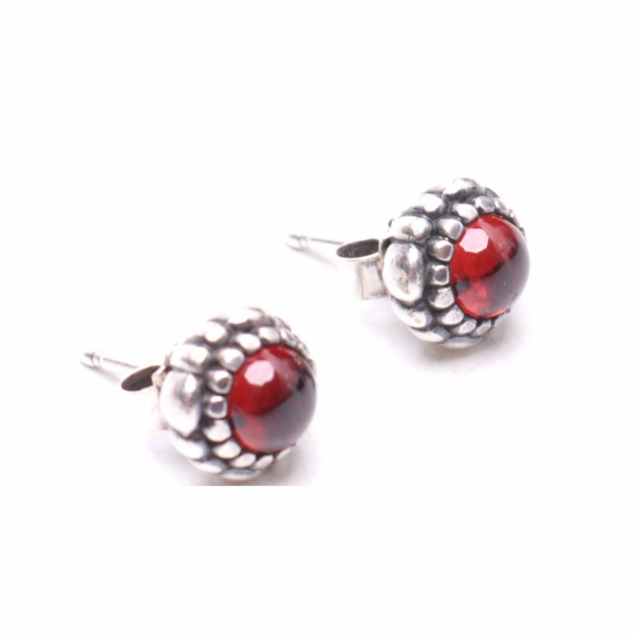 Pandora Red & Silver Earrings Jewelry