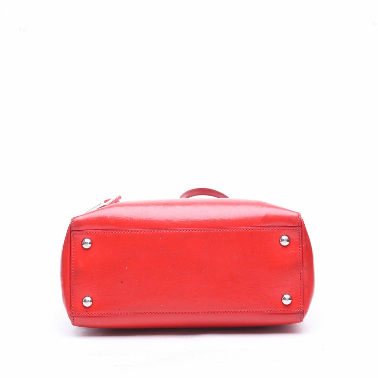Fendi 2Jours Leather Red Satchel Bag 
