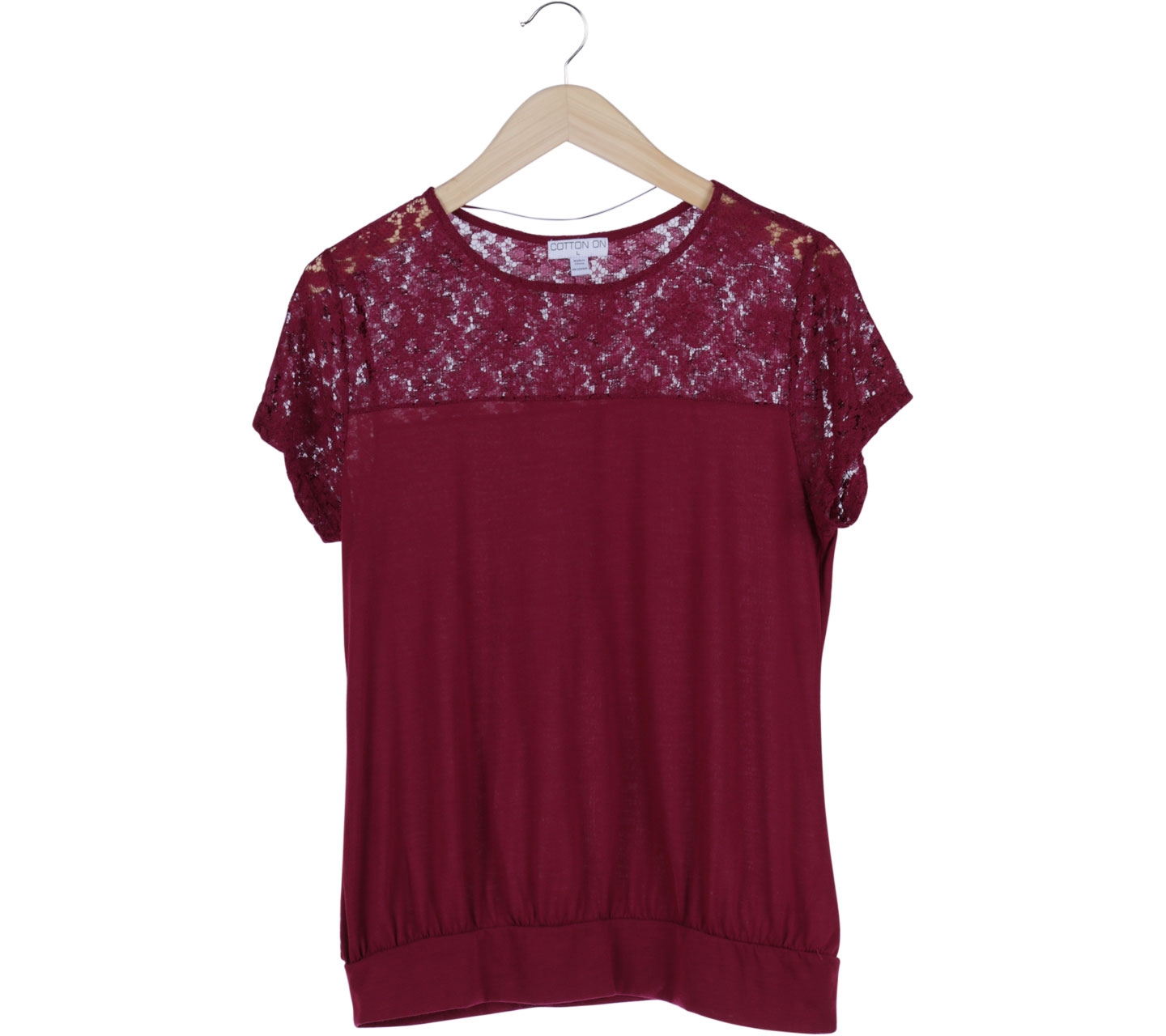 Cotton On Red Lace Insert Blouse