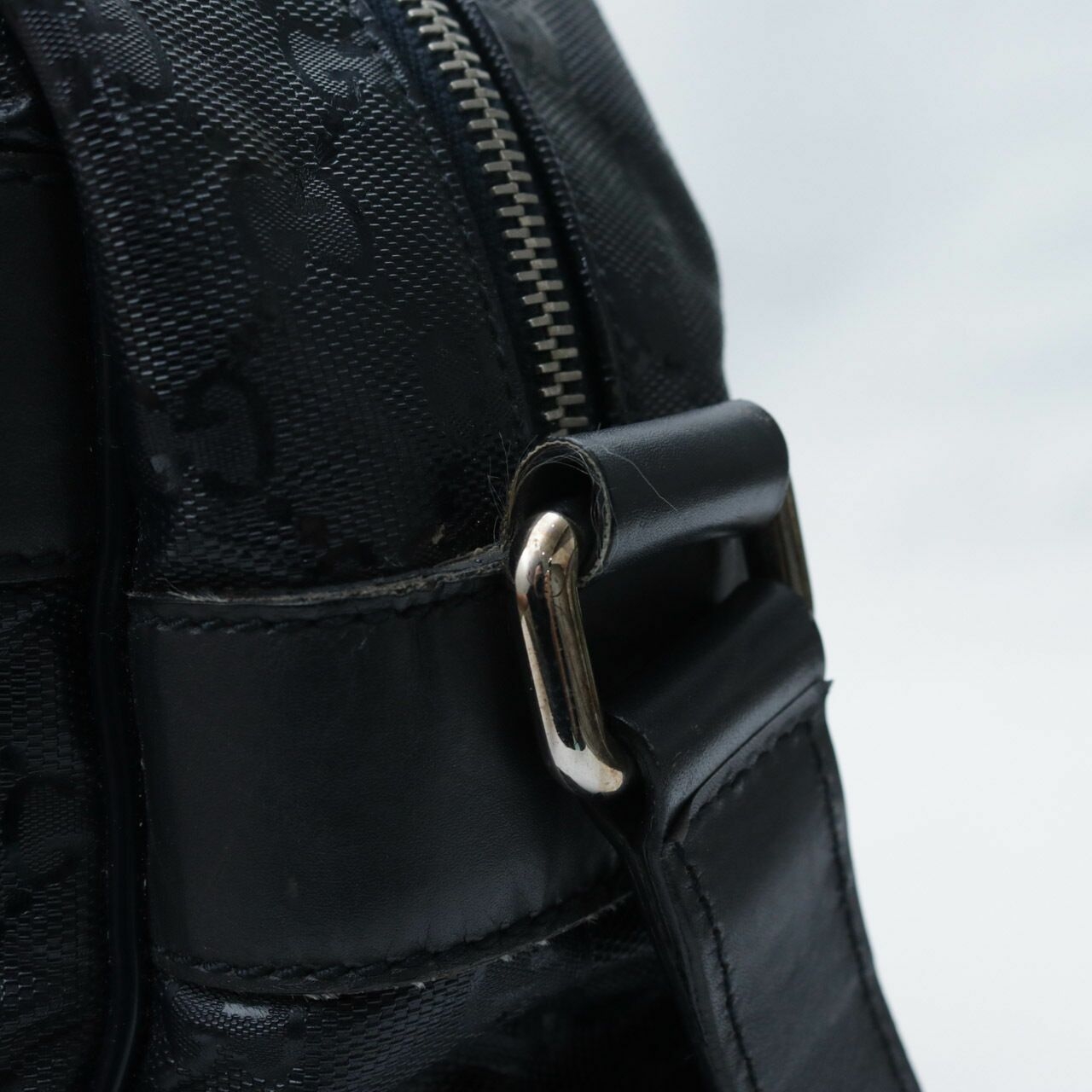 Gucci Black GG Imprame Coated Shoulder Bag