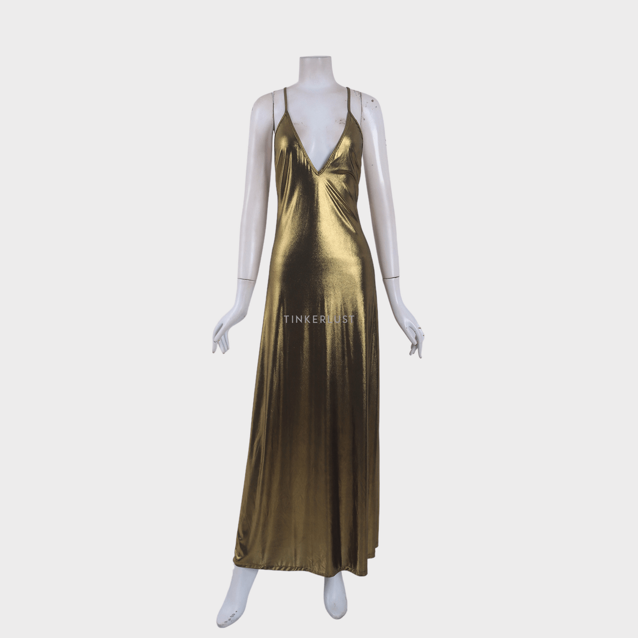 American Apparel Gold Long Dress
