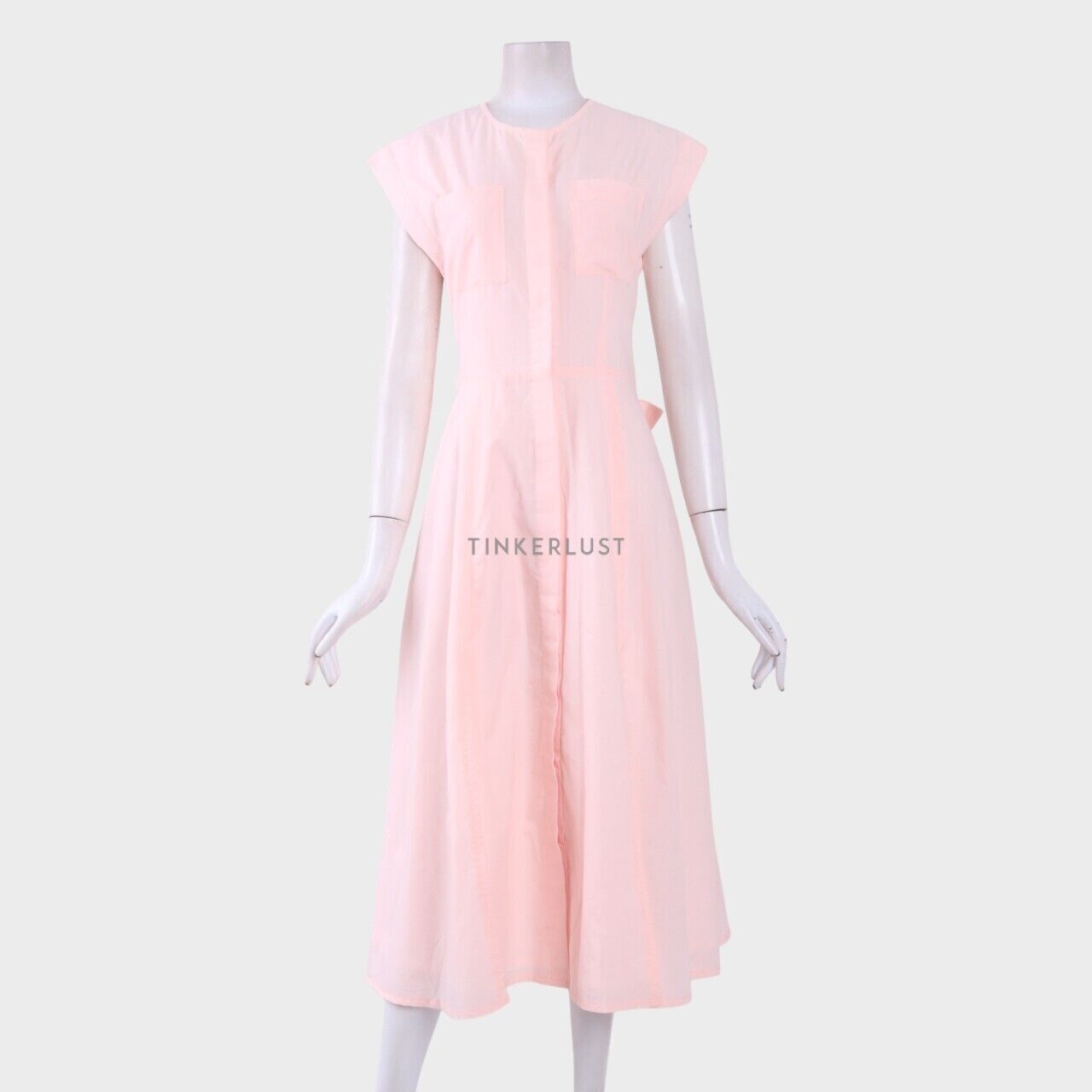 Perenne Marlan Pink Slit Midi Dress
