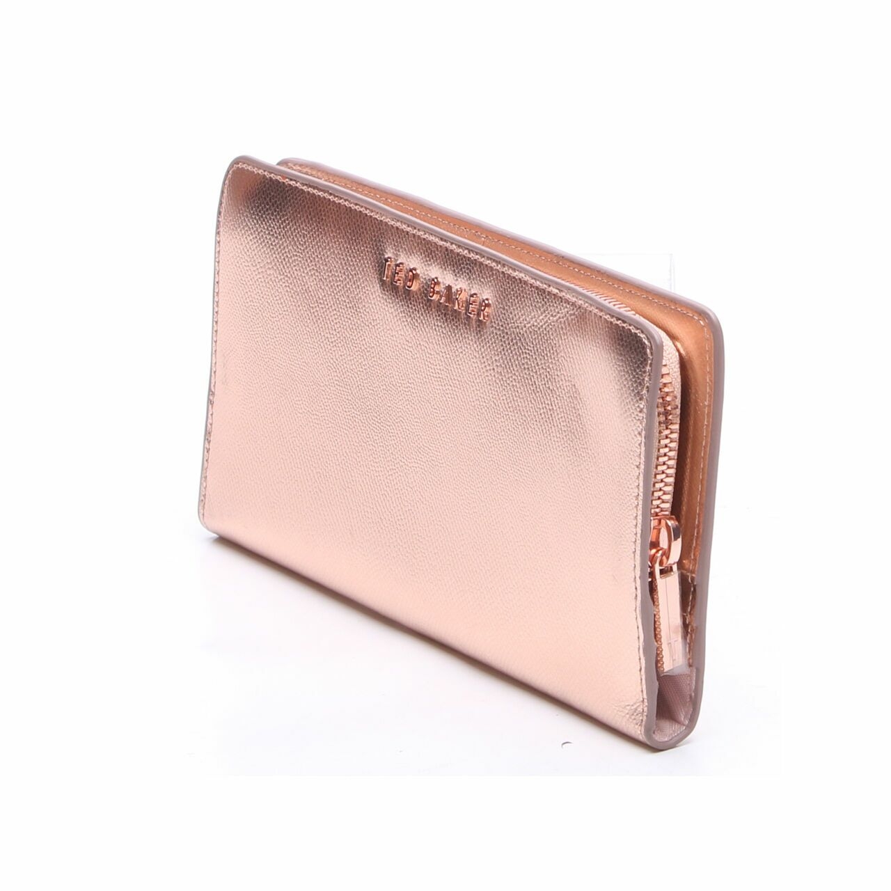 Ted Baker Rose Gold Auriell Matine Leather Zip Around Wallet
