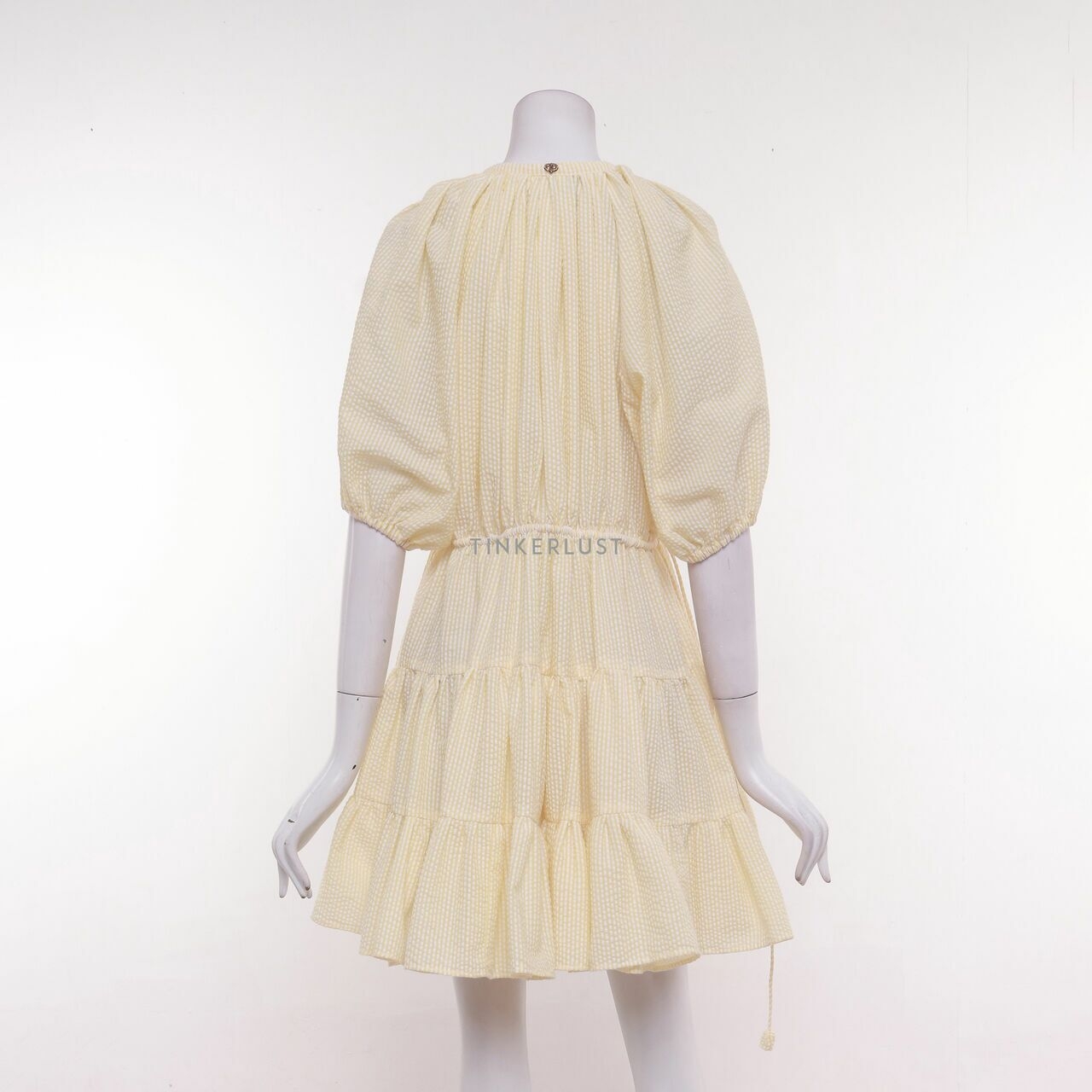 The Story Of Yellow & White Stripes Mini Dress