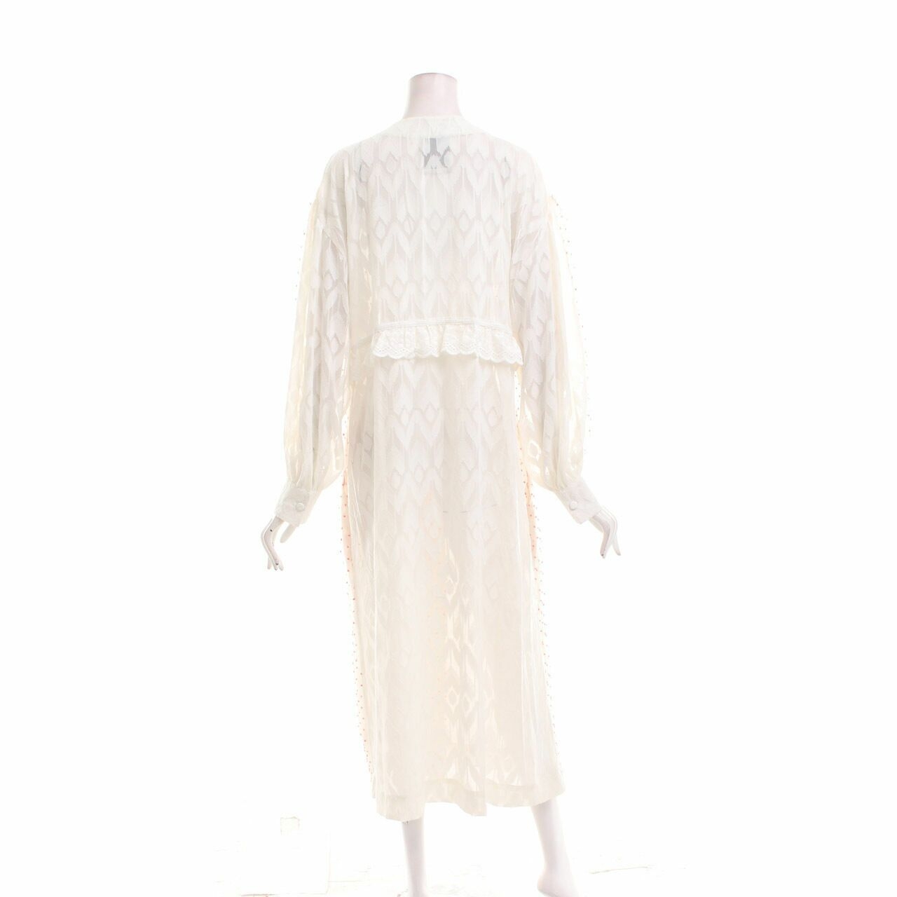 IKYK x Toton White Sheer Long Dress