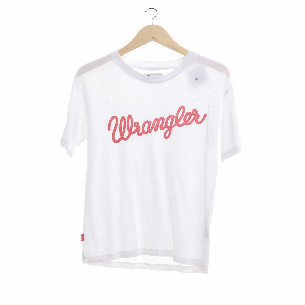 Wrangler White Ripped T-Shirt