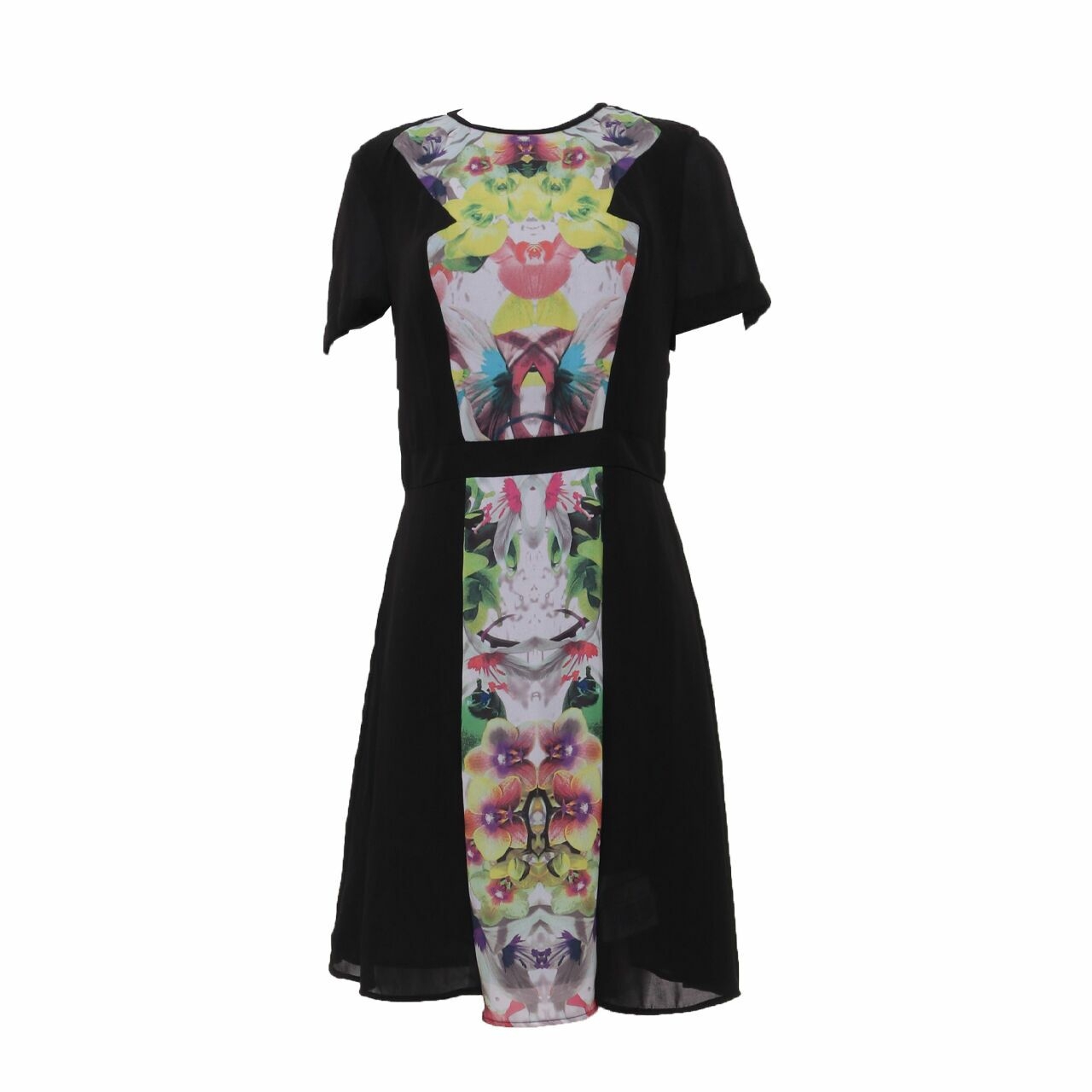 Prabal Gurung For Target Black Floral Mini Dress