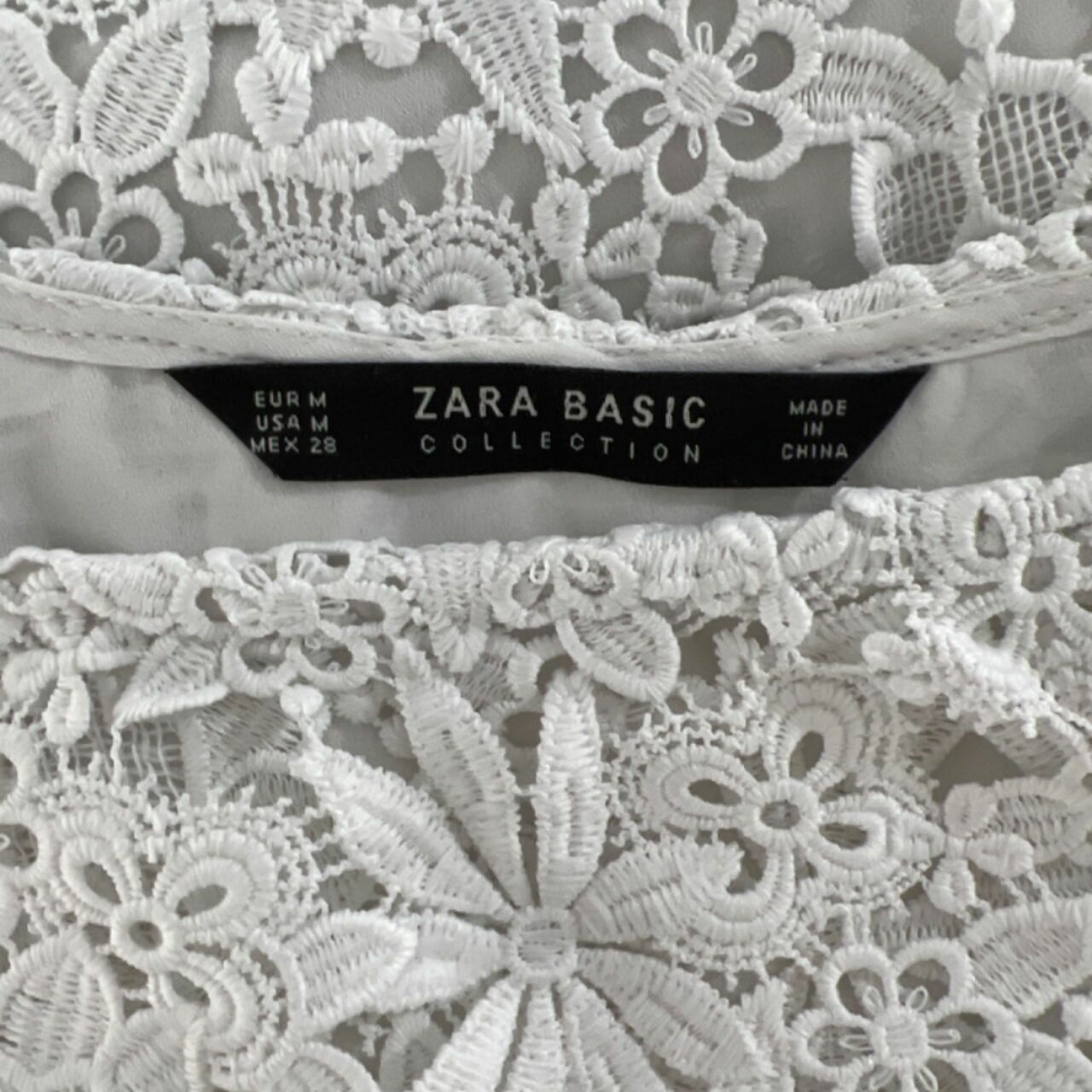 Zara White Bardot Top