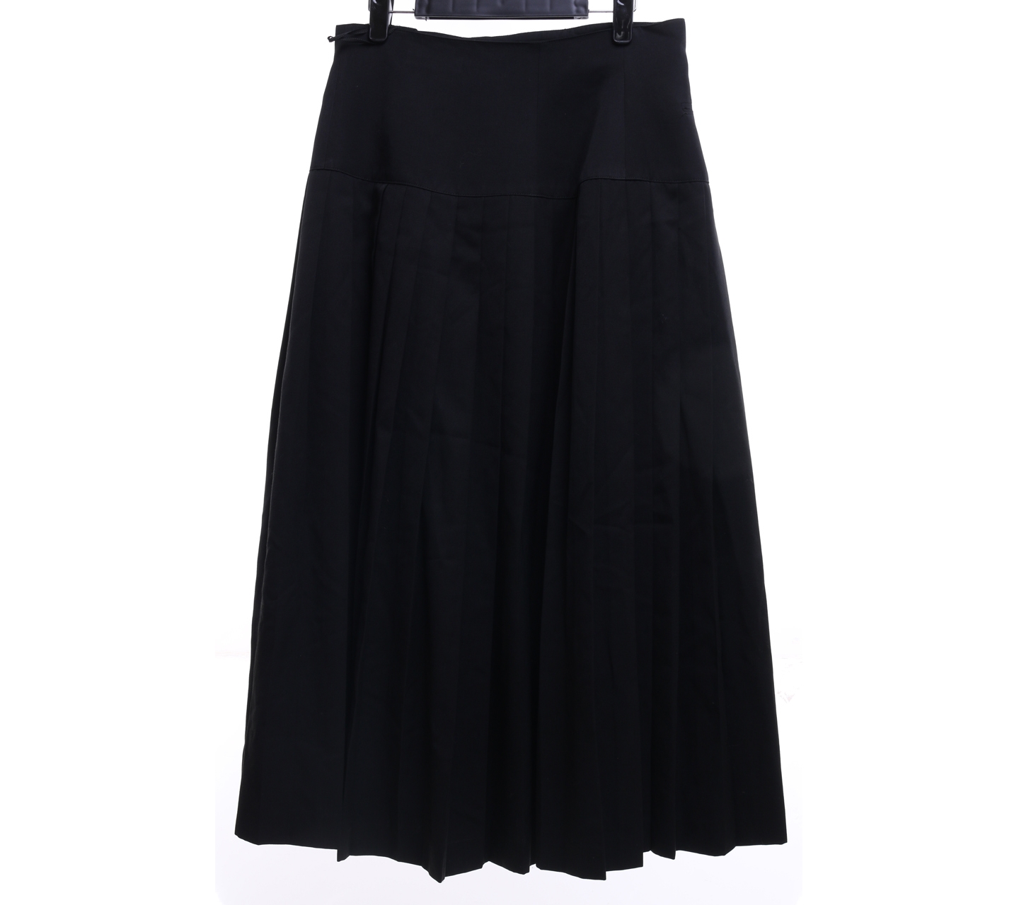 Louis Feraud Black Rumple Maxi Skirt