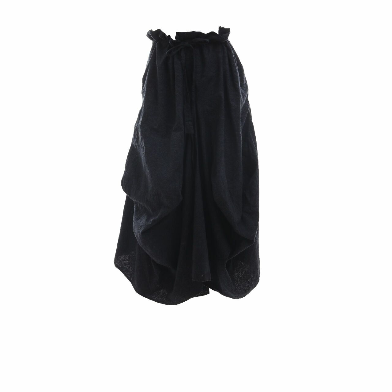 Purana Dark Blue Midi Wrap Skirt