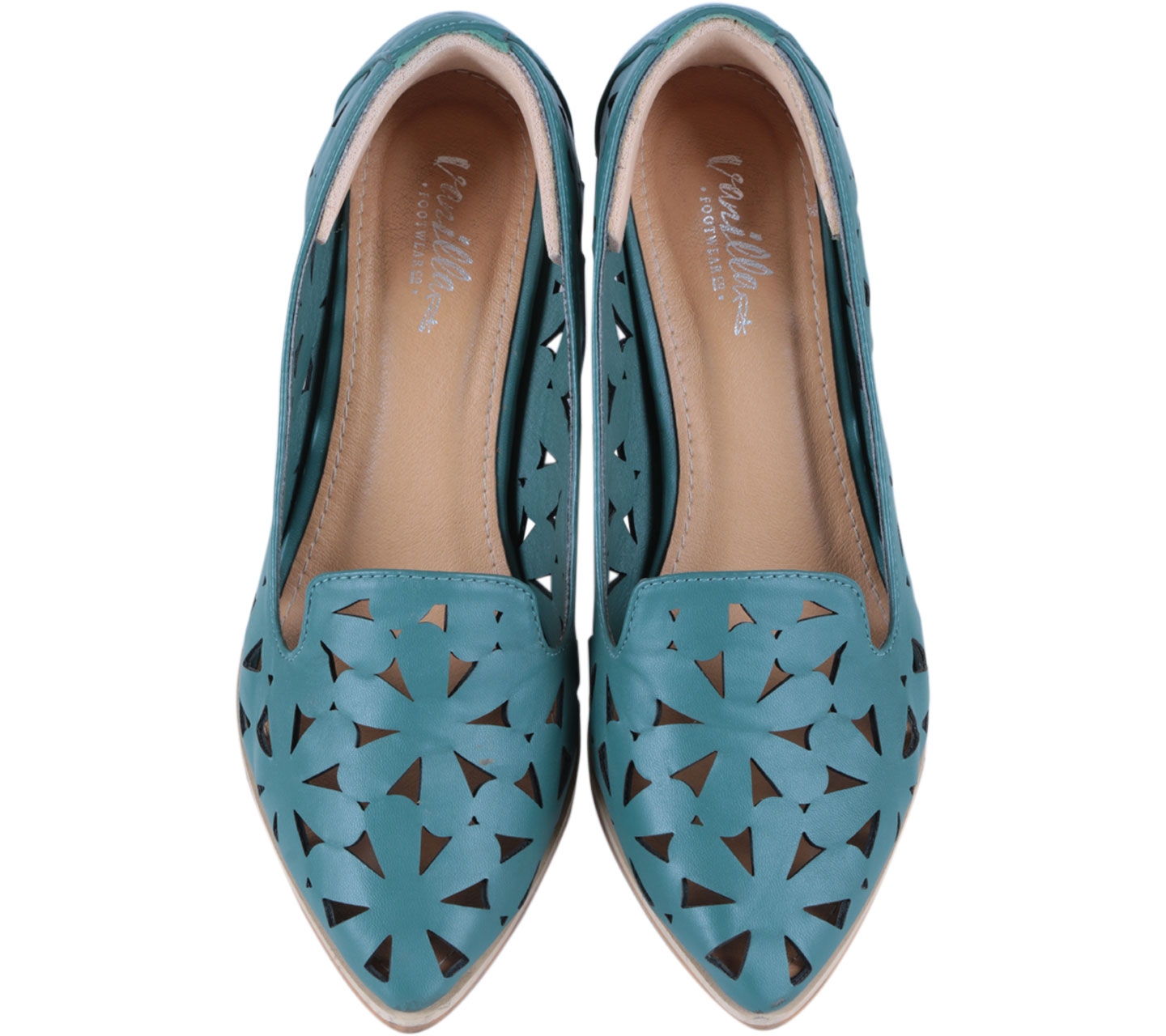 Vanilla Footwear Blue Daisy Chunky Heels