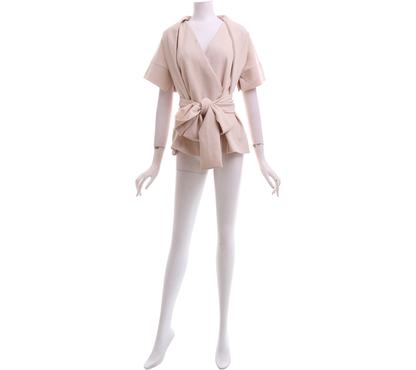 Apparelluxe Brown Nude Wrap With Strap Blouse
