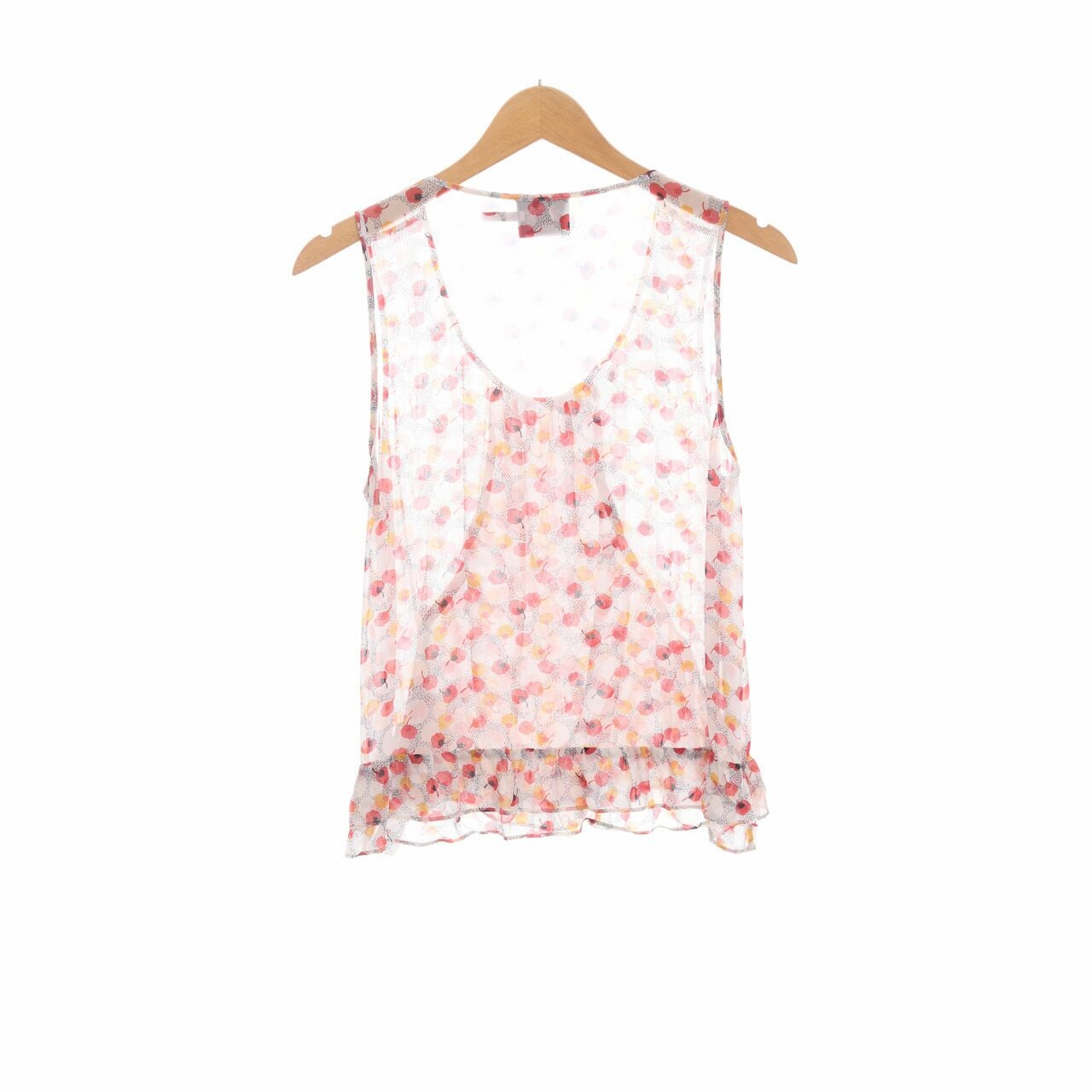Juicy Couture Sheer Floral Print Sleeveless