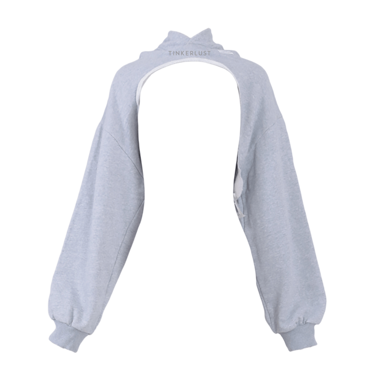 Blanc Studio Light Grey Cropped Sweater Hoodie