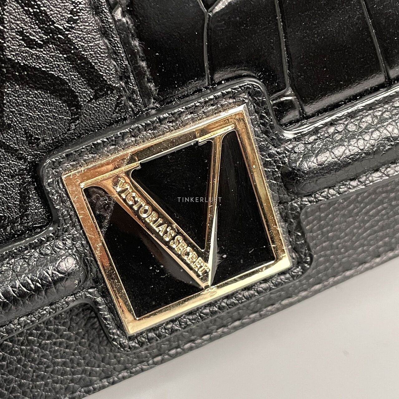 Victoria Secret Black Nior Patchwork Crossbody Bag Mini