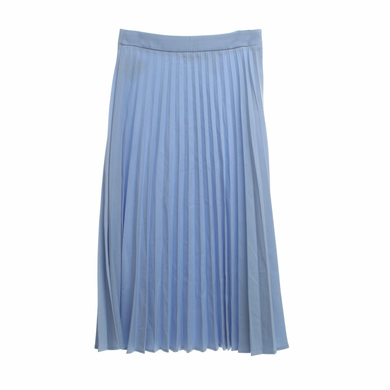 Alowalo Light Blue Pleated Midi Skirt