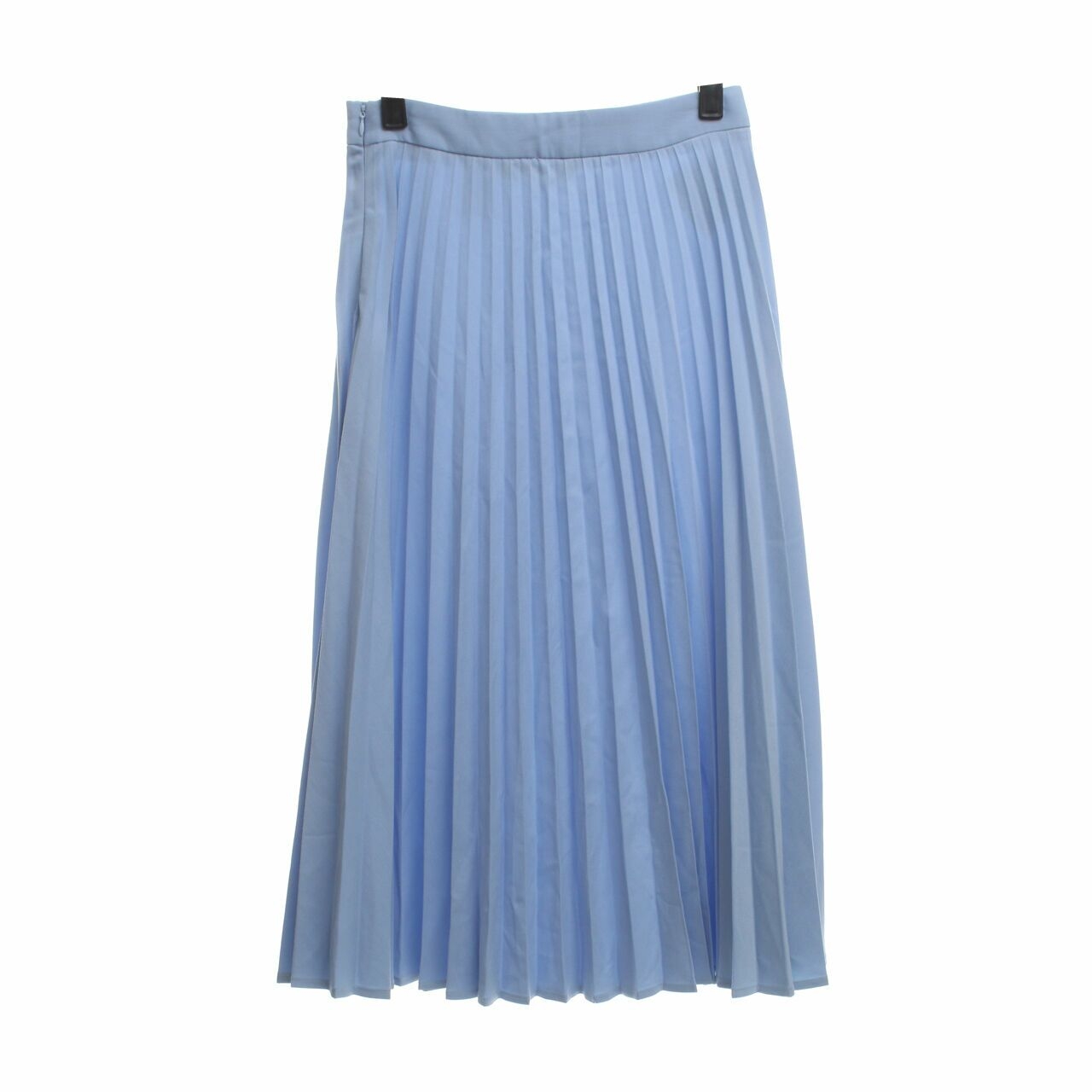 Alowalo Light Blue Pleated Midi Skirt