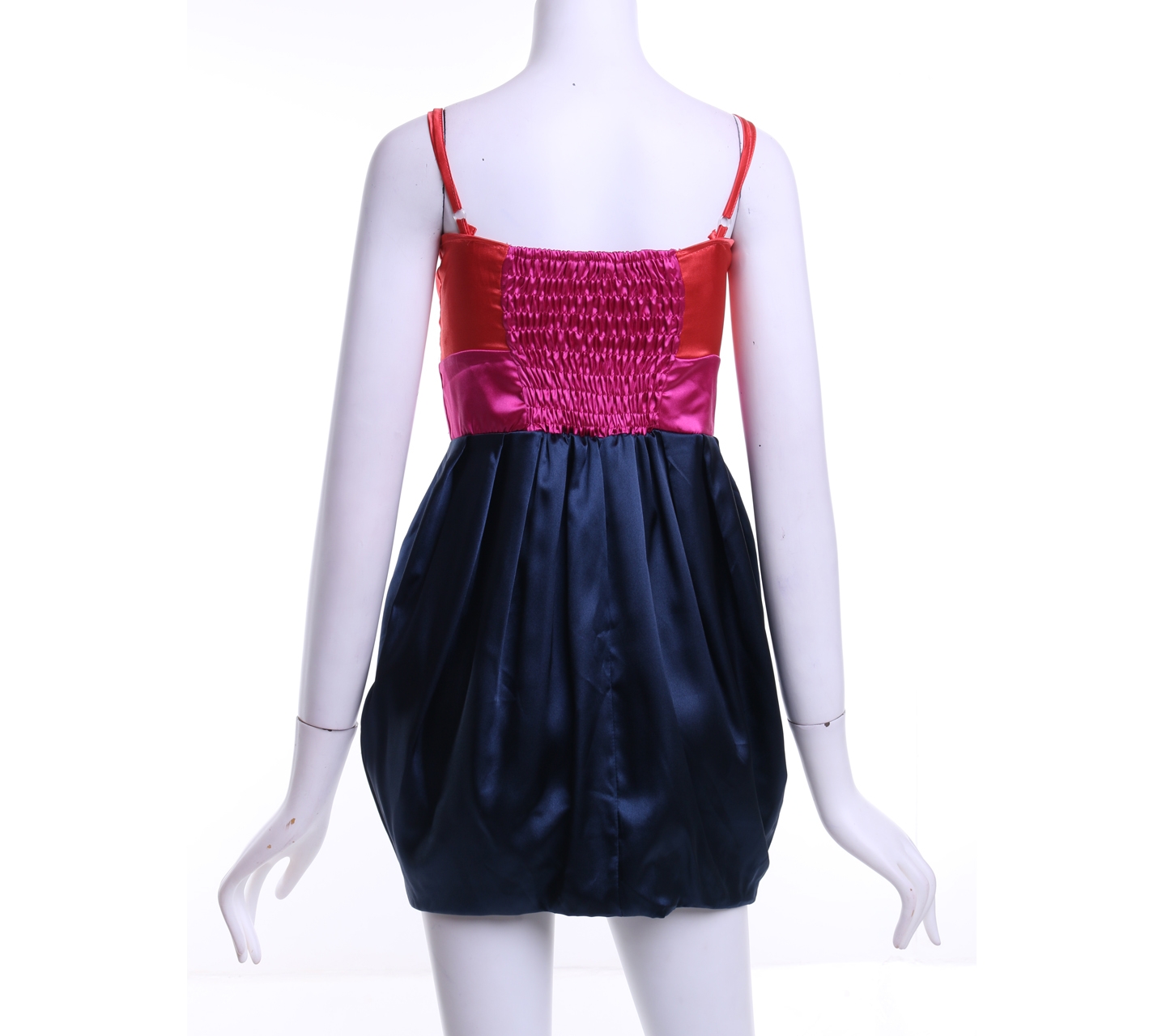 TFNC London Multi Colour Color- Block Rumpele Mini Dress