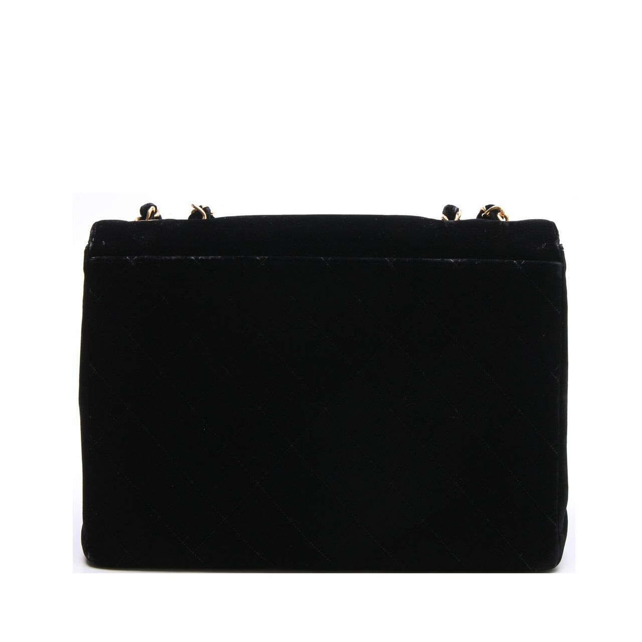 Chanel Black Suede Flap Shoulder Bag