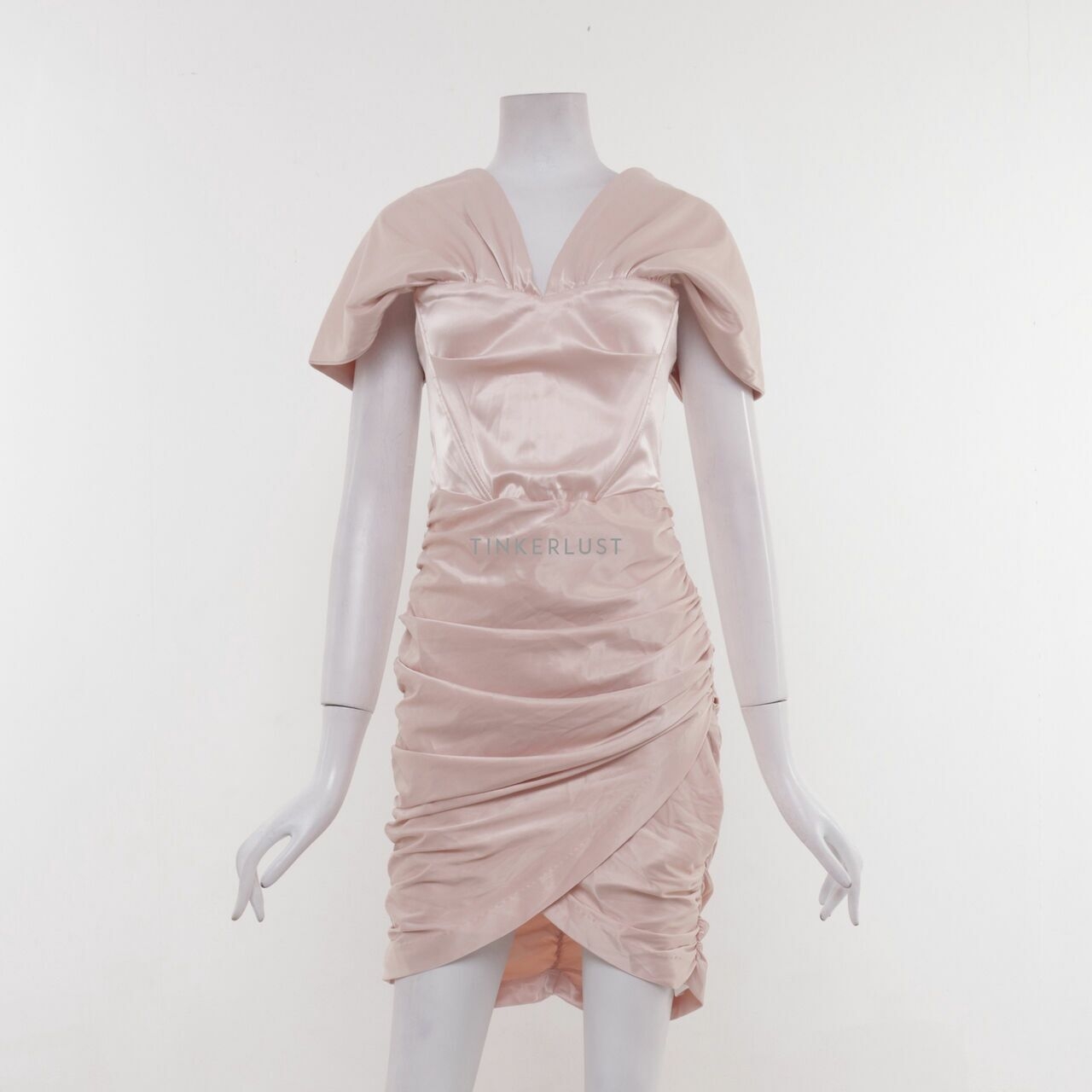 Spring Summer Style Soft Pink Mini Dress