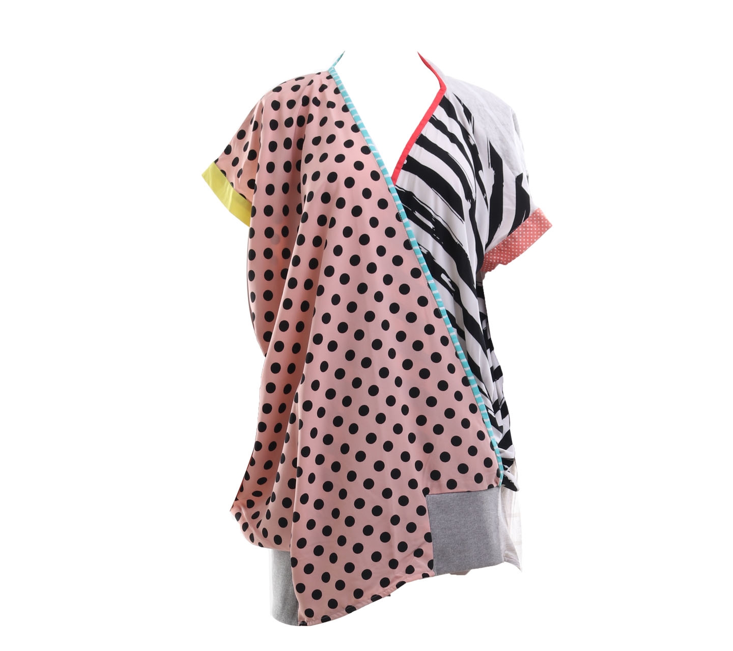 Online Workrobe Multicolor Abstract Blouse