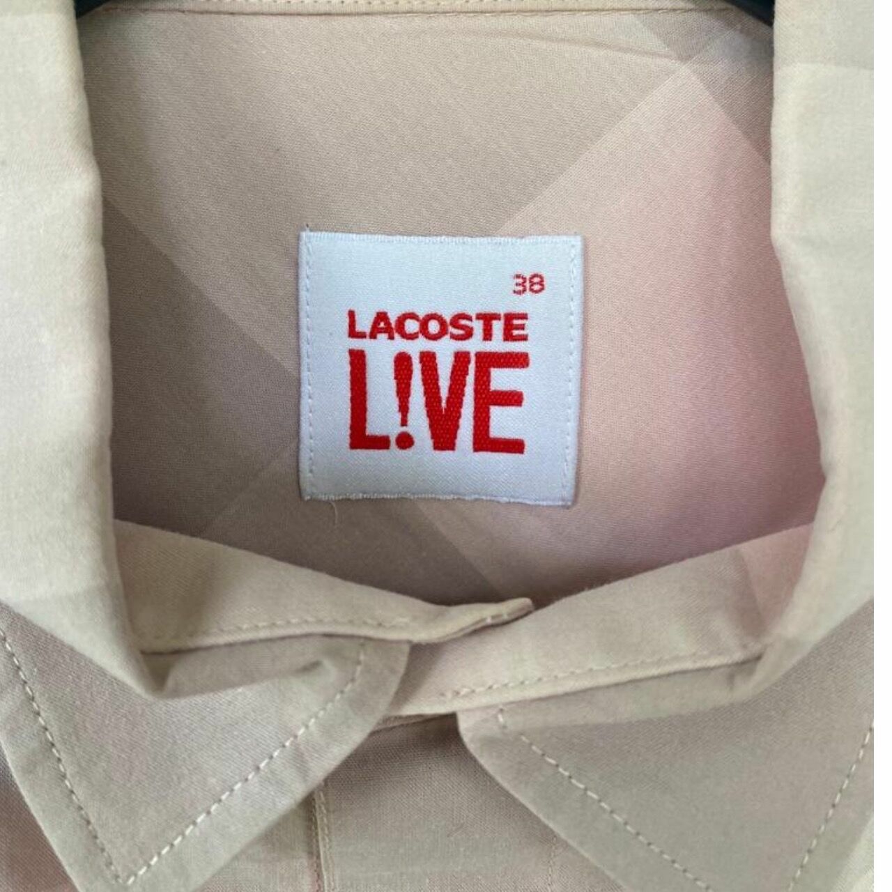 Lacoste-live Black & Pink Pastel Plaid Kemeja