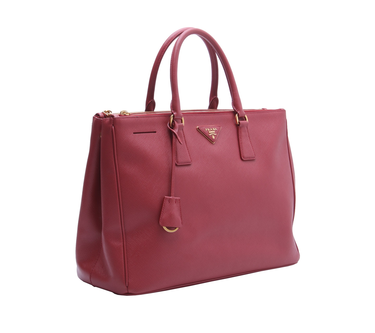 Prada Saffiano Lux Red Satchel Bag