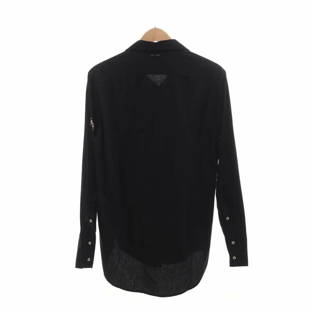 Mote Mote Black Sequin Tunic Shirt